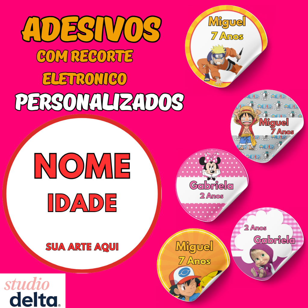 100 Adesivos Personalizados Para Aniversários, Lembrancinha, Latinha Tubete Etc. - Qualquer Tema