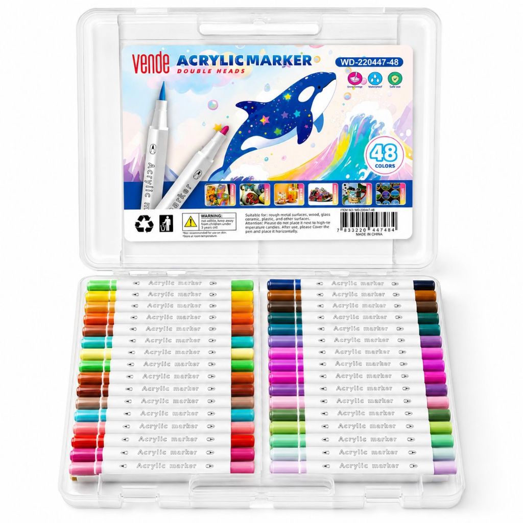 Mega Kit Canetas Canetinhas Marcadores Acrílicos Vende Profissional Art - 48 e 80 Cores Rainbow Palette