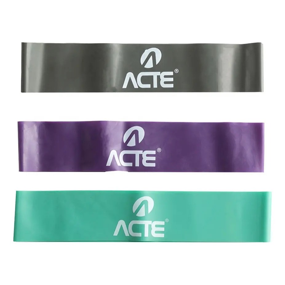 Kit 6 Bands e Mini Bands 3 Intensidades T270 Acte Sports Faixas Elásticas Treino Funcional Pilates Academia