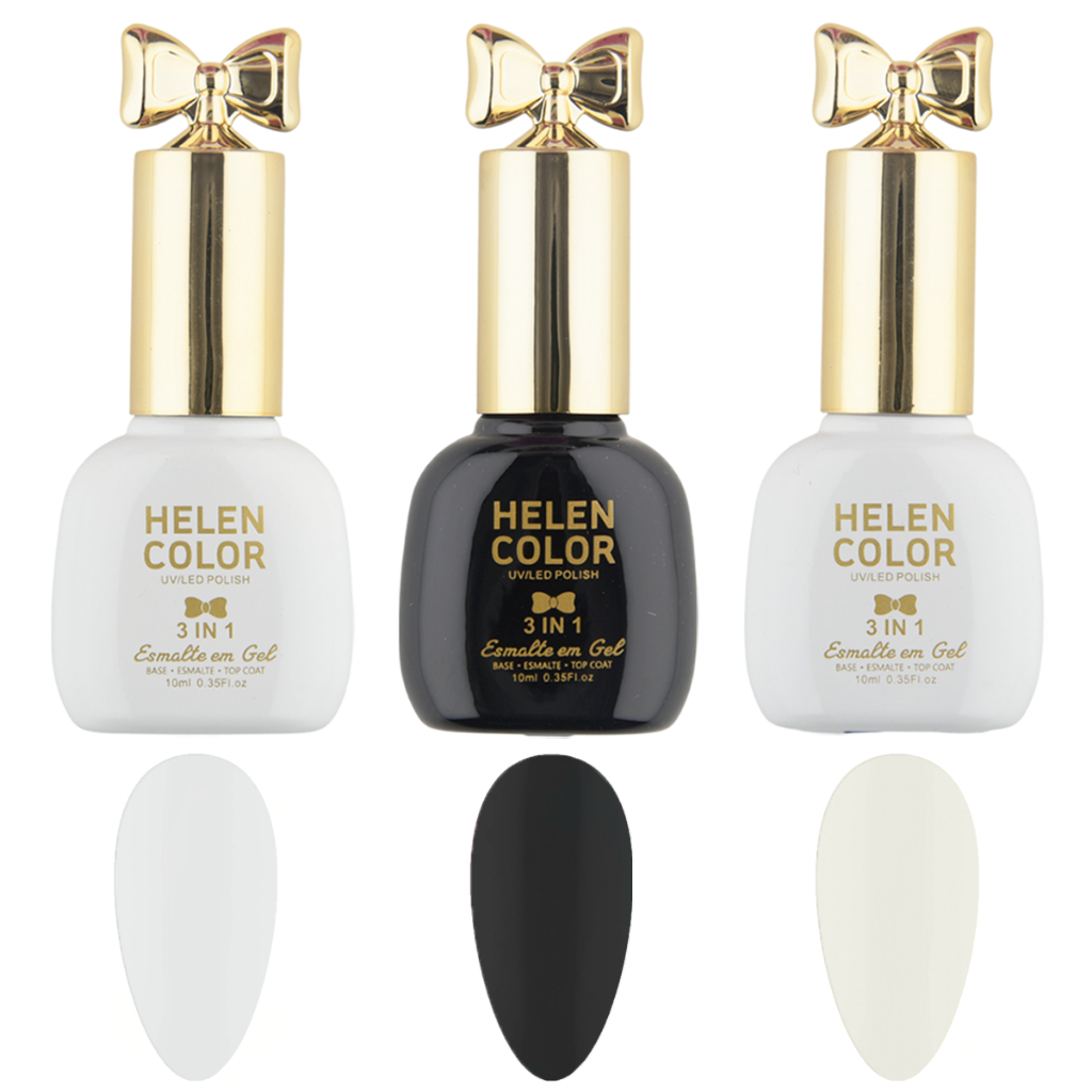 Helen Color Kit Esmalte Francesinha 30ml em Gel Uv Led Manicure