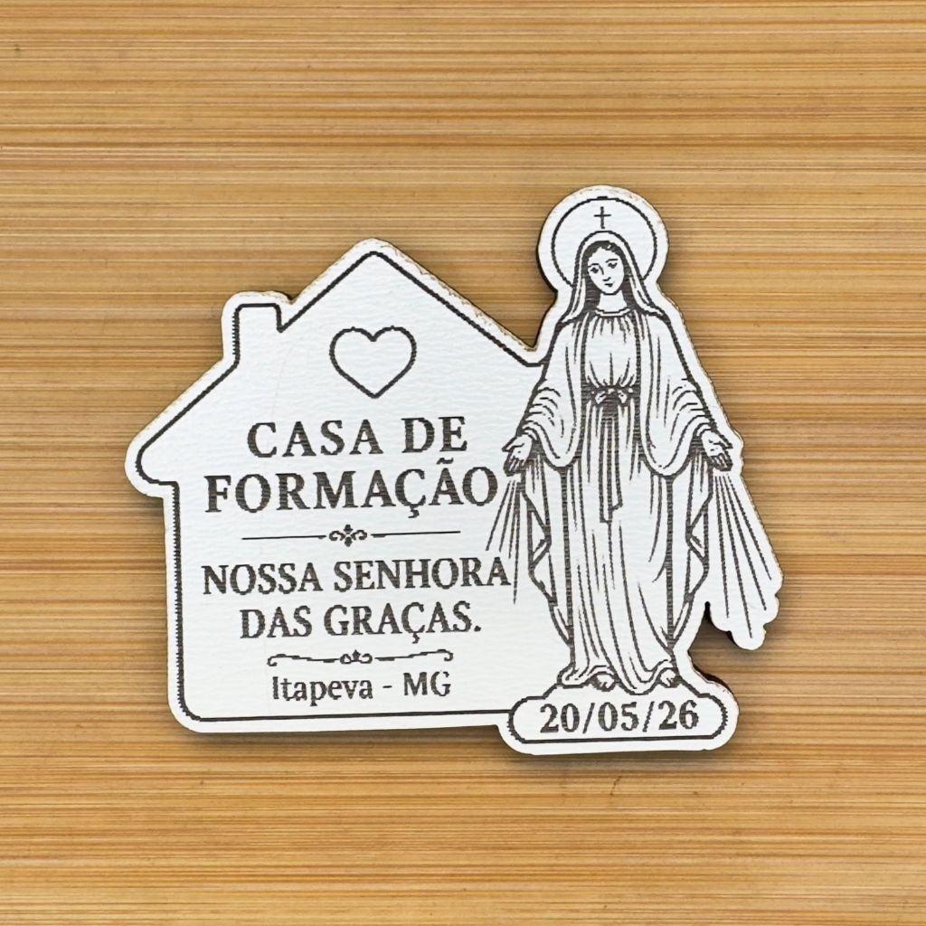 Kit Imãs de Geladeira Nossa Senhora das Graças Personalizado MDF Religioso