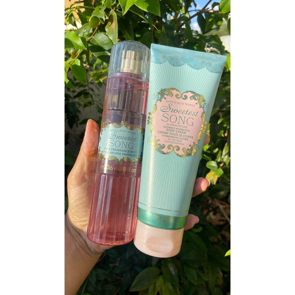 Kit Body Splasy + Hidratante Sweetest Song Bath and Body Works BBW