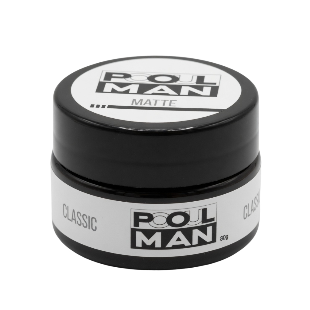 Pomada Modeladora Masculina Pooulman 80g Efeito Matte Alta Fixação Sem Brilho