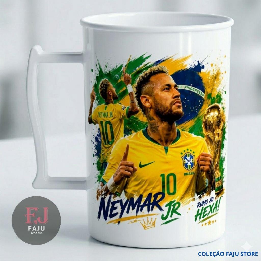 Caneca Personalizada Copa do Mundo 2026 Neymar Junior - Jogador
