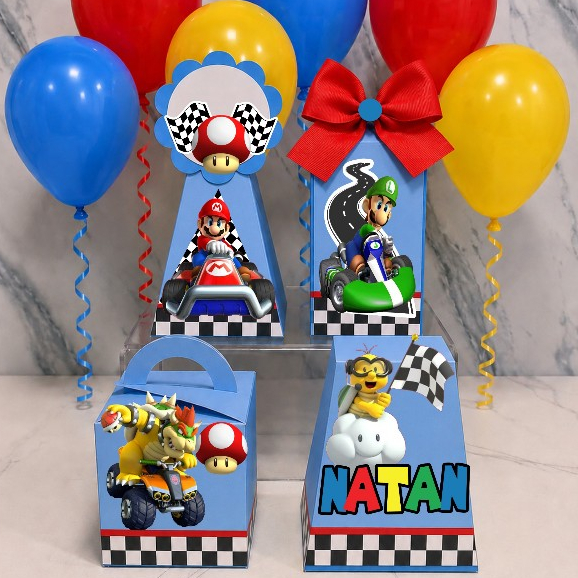 Kit Festa MÁRIO KART/Personalizados MÁRIO KART/Pegue e monte/FAZEMOS TODOS OS TEMAS