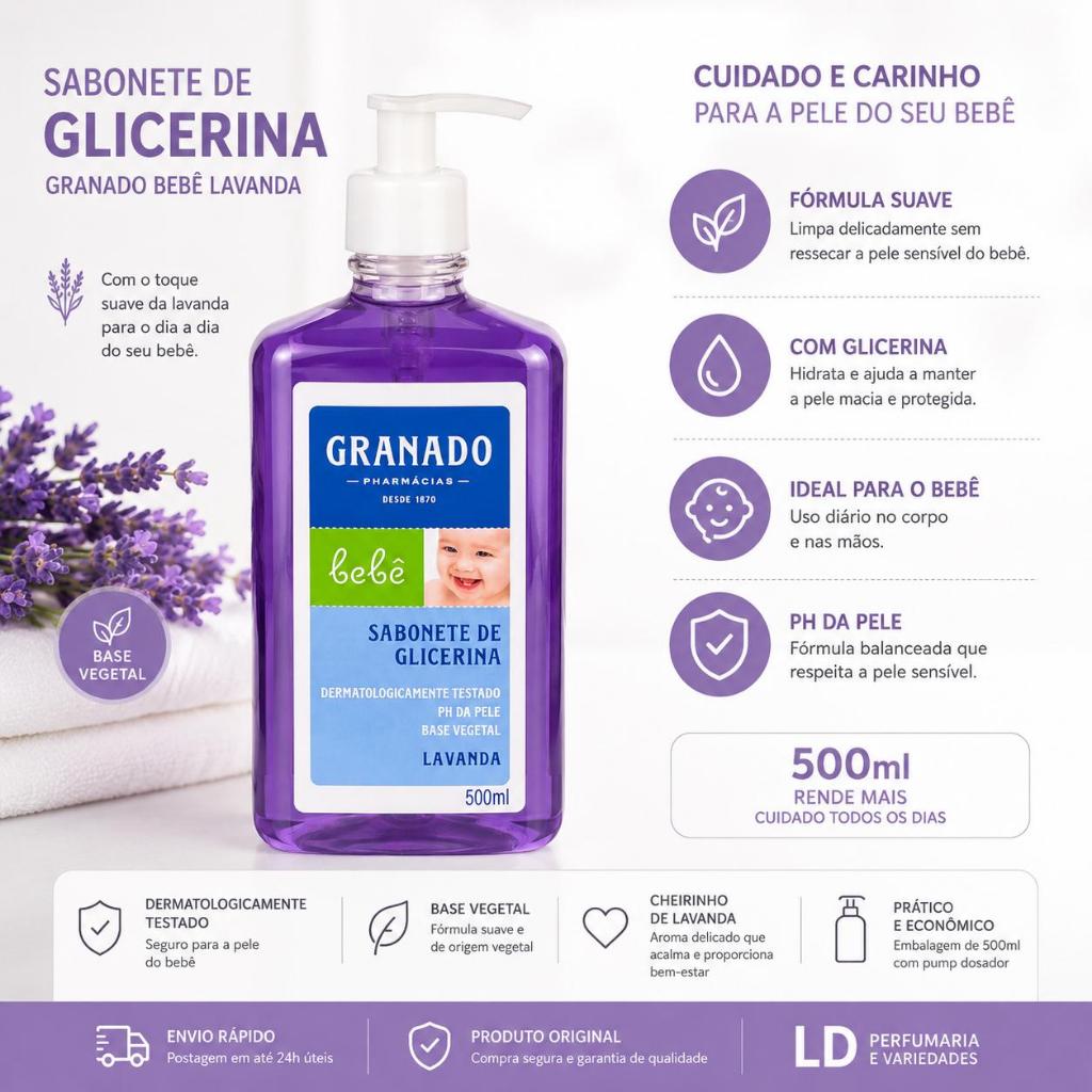 SABONETE LIQUIDO DE  Lavanda GRANADO 5OOML
