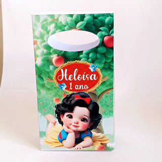 Sacolinha Personalizada Branca de neve baby/ sacolinha surpresa/ lembrancinha branca de neve cute PEGUE E MONTE