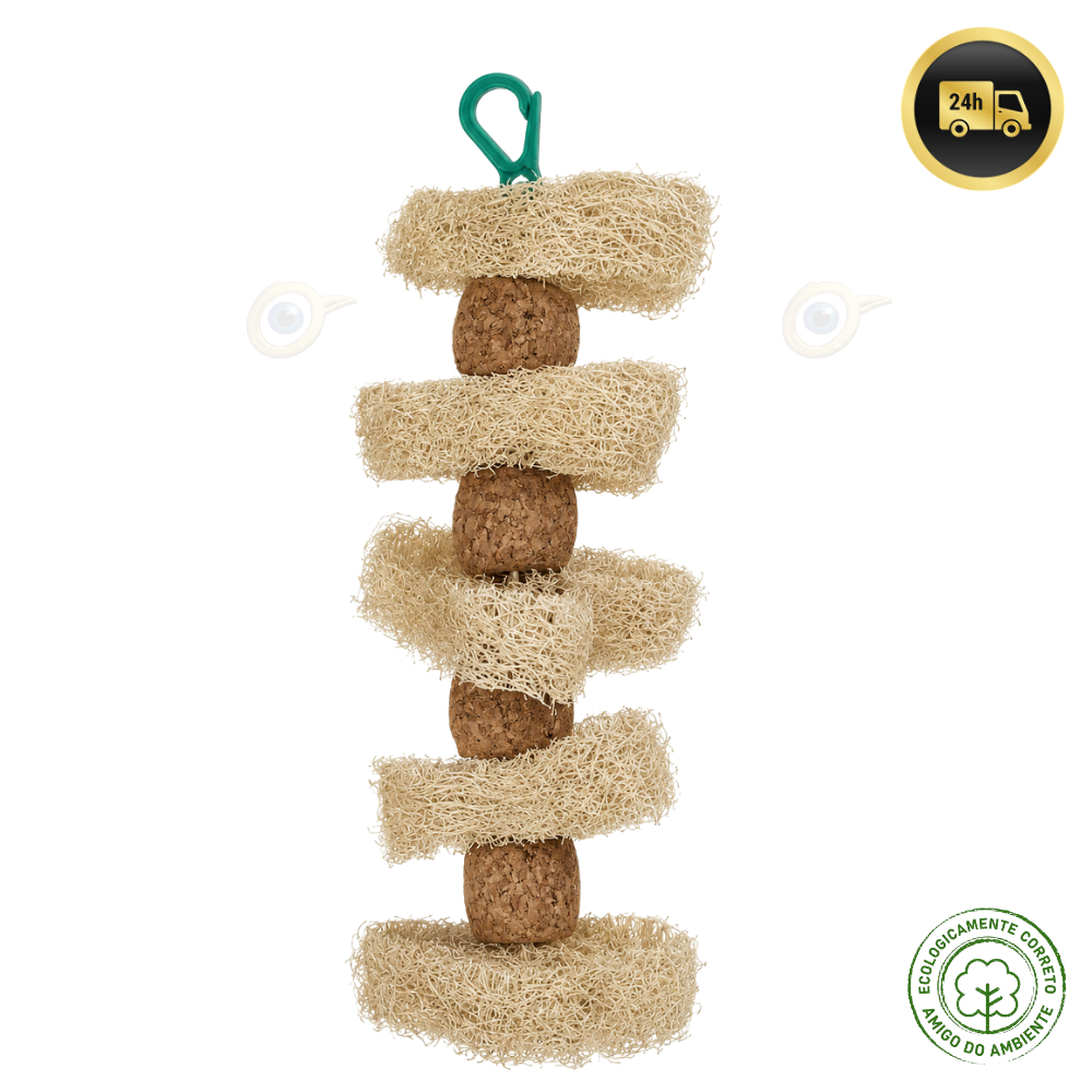 Detalhes do Brinquedo Natural Para Calopsita Agapornis Periquito Papagaio | 8 Modelos Enriquecimento