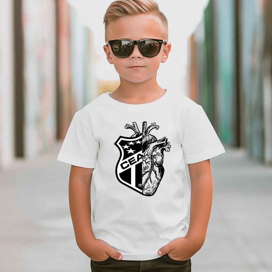 Camiseta T Shirt Infantil Do Ceara Coraçao Cearense / Camisa Do Vozao