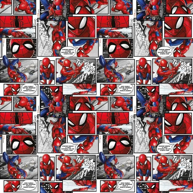 Folha para Presente ou Ovo de Páscoa Spider Man Quadrinhos 69x89 cm 25 Unidades Cromus – Inspire Sua Festa Loja