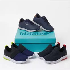 Kit 3 Pares de Tenis Infantil Calce Facil Bordado e Jogging Marinho Kidstep