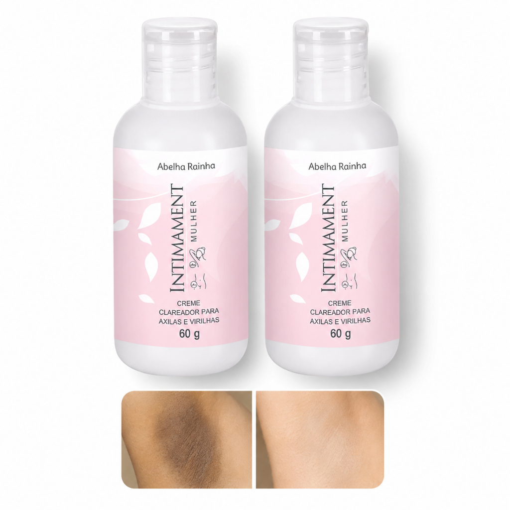 Kit 2 Creme Clareador P/ Axilas e Virilhas Intimament 60g Abelha Rainha