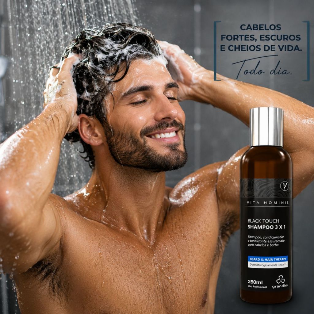 Shampoo tonalizante Grandha Vita Hominis Black Touch 250ml