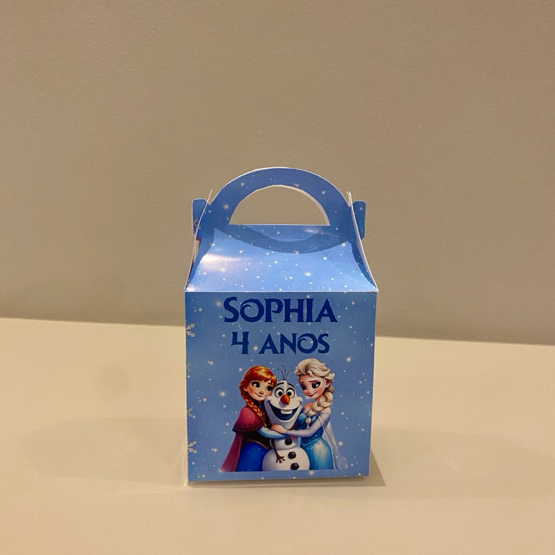 Kit Caixa Maleta Frozen Personalizada | Lembrancinha Festa Infantil | Kit Festa de Aniversário Personalizado