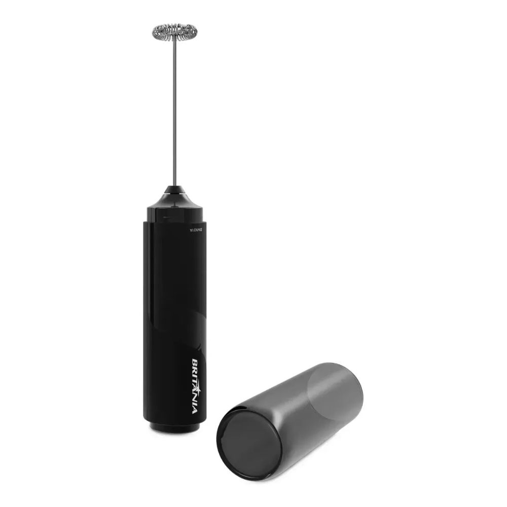 Mini Mixer Portátil Britânia BMX01A Preto | Misturador Elétrico para Café, Cappuccino e Bebidas