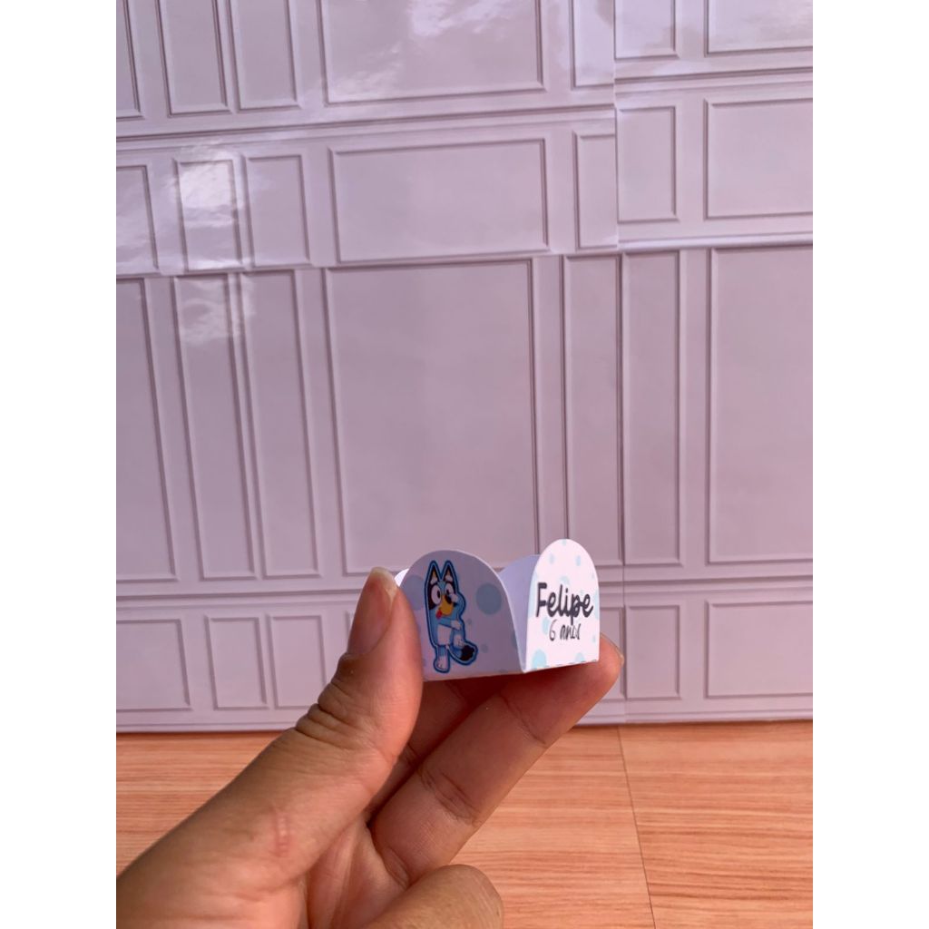 Forminha de doce brigadeiro personalizada BLUEY MENINO - aniversario - chá de bebê - casamentos