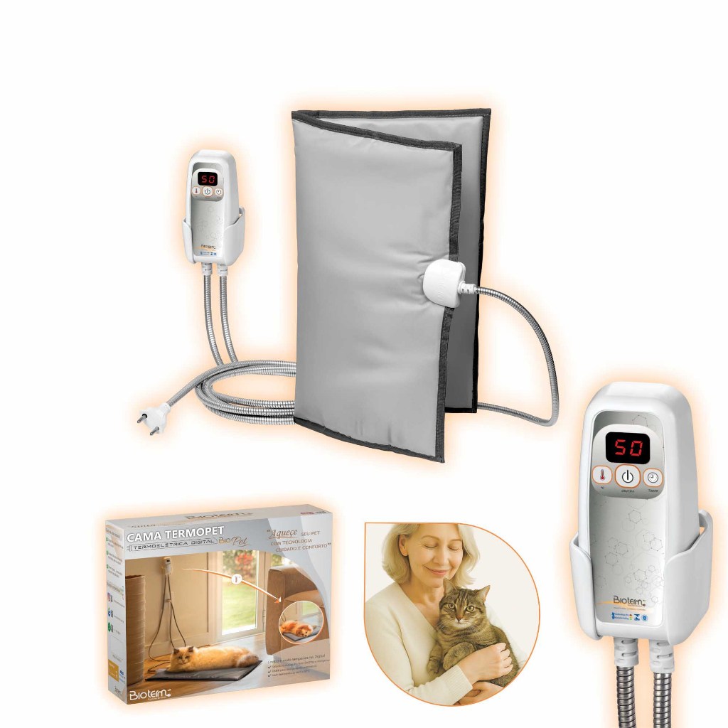 Cama Térmica Pet Para Gatos E Cães Termopet DIGITAL Bioterm - Certificação INMETRO e ISO9001