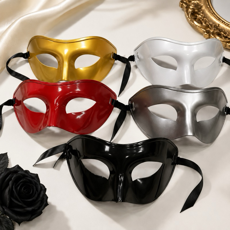 10 Máscaras Venezianas Lisas Baile Luxo
