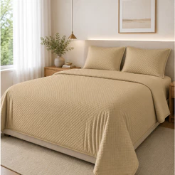 Kit Colcha Cobre Leito Estampado 03 Peças Dupla Face Matelado Ultrassonico Estilo e Elegancia