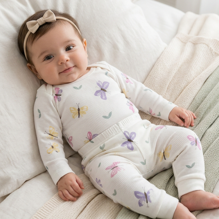 Body Bebê Conjunto Roupa de Bebê Enxoval Manga Longa Calça Macacão Mesversario Envio Rápido