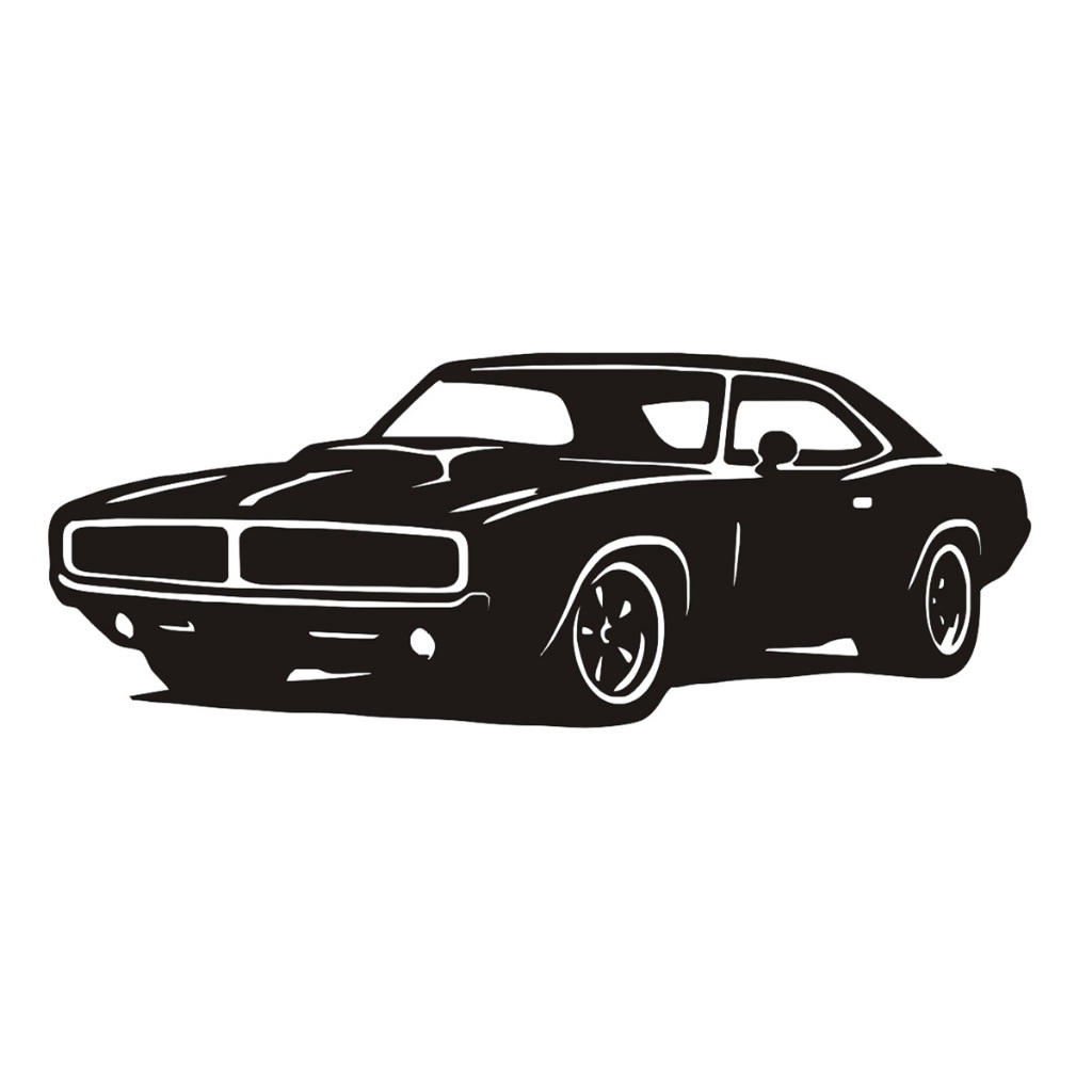 Adesivo Carro Muscle Car Para Parede Oficina Mecânica Carro