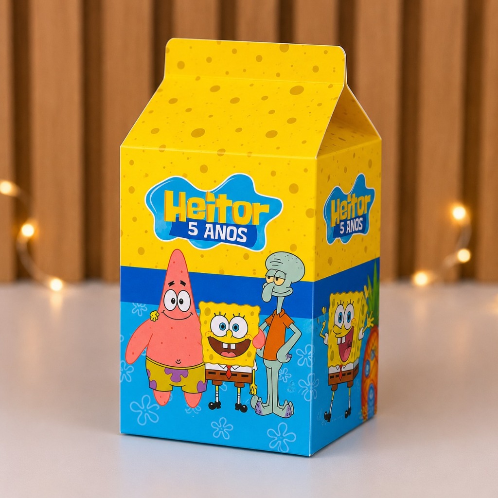 Kit festa tema Bob Esponja Caixinha Personalizada lembrancinha aniversário Bob Esponja