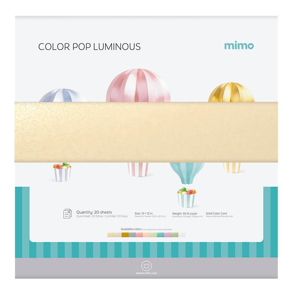 Papel Color Pop Luminous Creme Mimo - 30,5 x 30,5 cm - 250 gr - 20 unds