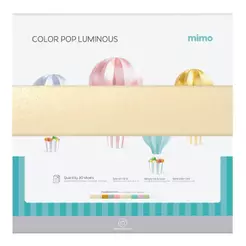 Papel Color Pop Luminous Creme Mimo - 30,5 x 30,5 cm - 250 gr - 20 unds
