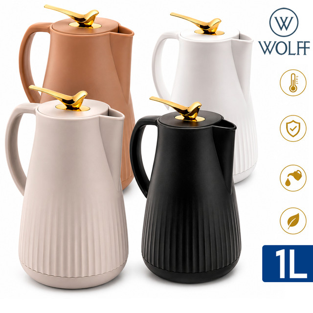 Garrafa Térmica De Água Café 1L New Bird Gatilho Pássaro Decorativa Chá Wolff Luxo Elegância