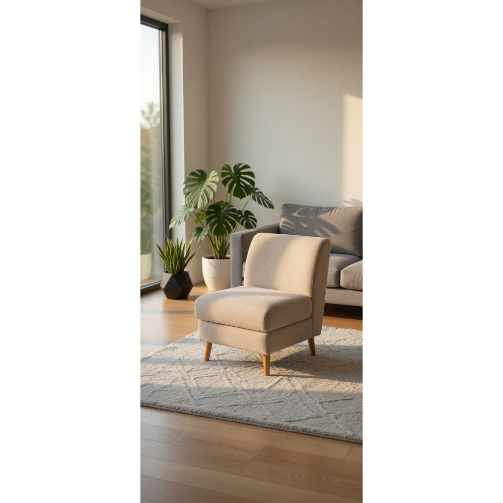 poltrona luxo decorativa boucle sala de estar quarto, escritório Tecido bouclé premium na cor bege clarinha e sofisticad
