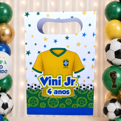SACOLINHA PERSONALIZADA PARA LEMBRANCINHAS COPA DO MUNDO BRASIL FUTEBOL  | SACOLA PERSONALIZADA