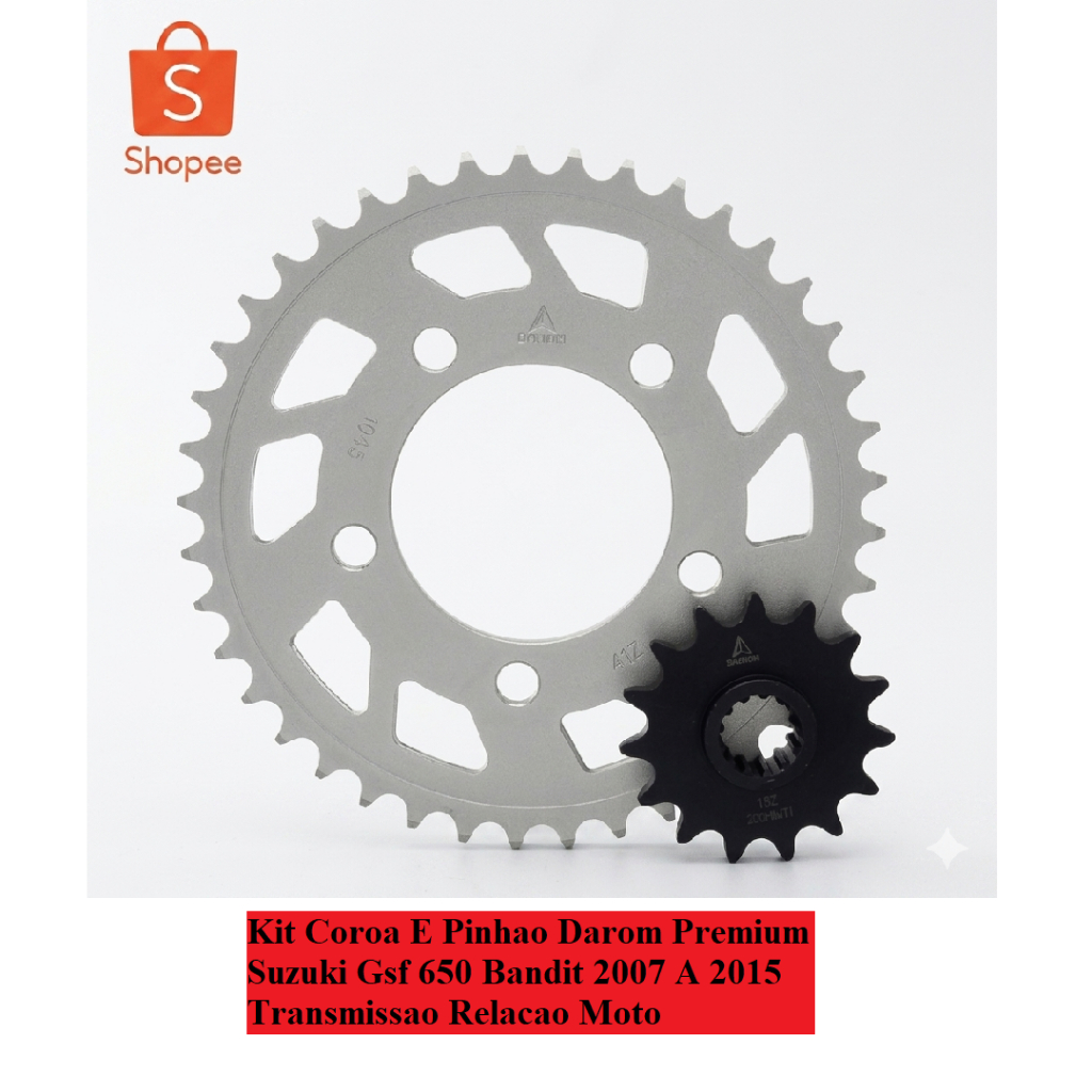 Suzuki Gsf 650 Bandit 2007 A 2015 Kit Coroa E Pinhao Darom Premium Transmissao Relacao Moto