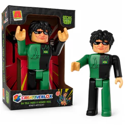Boneco Lucas Clash On 20cm Oficial Articulado CreativeBlox Gamer Youtuber Blox Royale