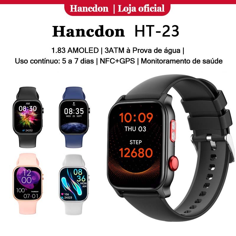 SmartWatch Relógio inteligente masculino feminino NFC/GPS/3ATM à Prova de água/android IOS Chamada Bluetooth Voz com Ai