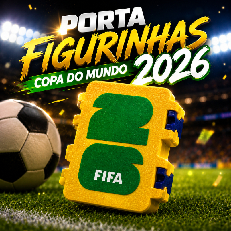 Porta figurinhas Copa do mundo 2026 , caixa organizadora de figurinhas