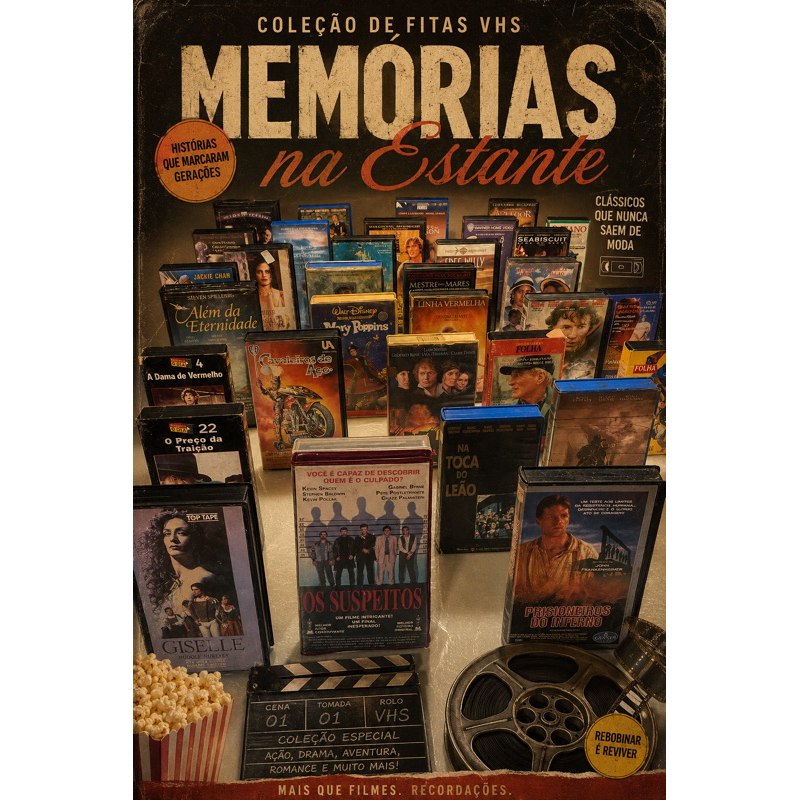 VHS Originais Clássicos do Cinema – Lote Colecionador Filmes Dublados e Legendados Retrô