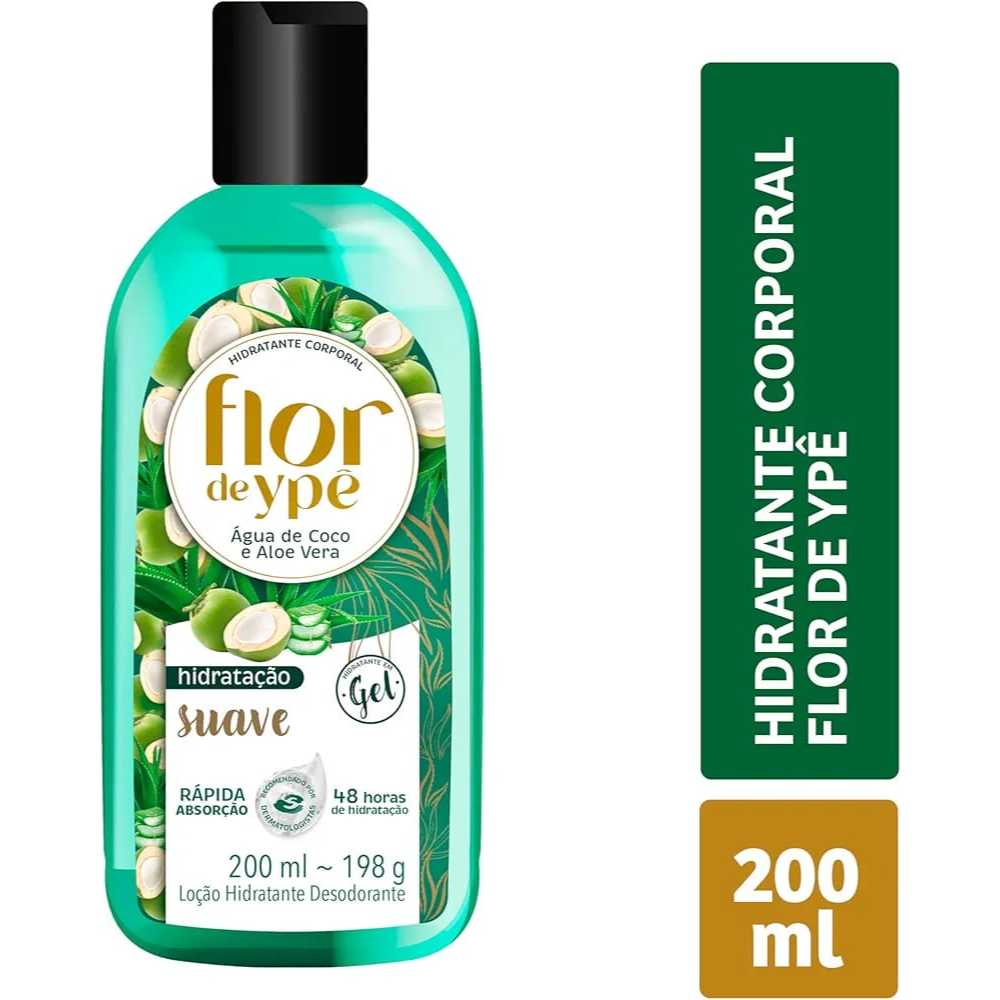 Hidratante Corporal Flor De Ypê Água De Coco E Aloe Vera Com 200ml