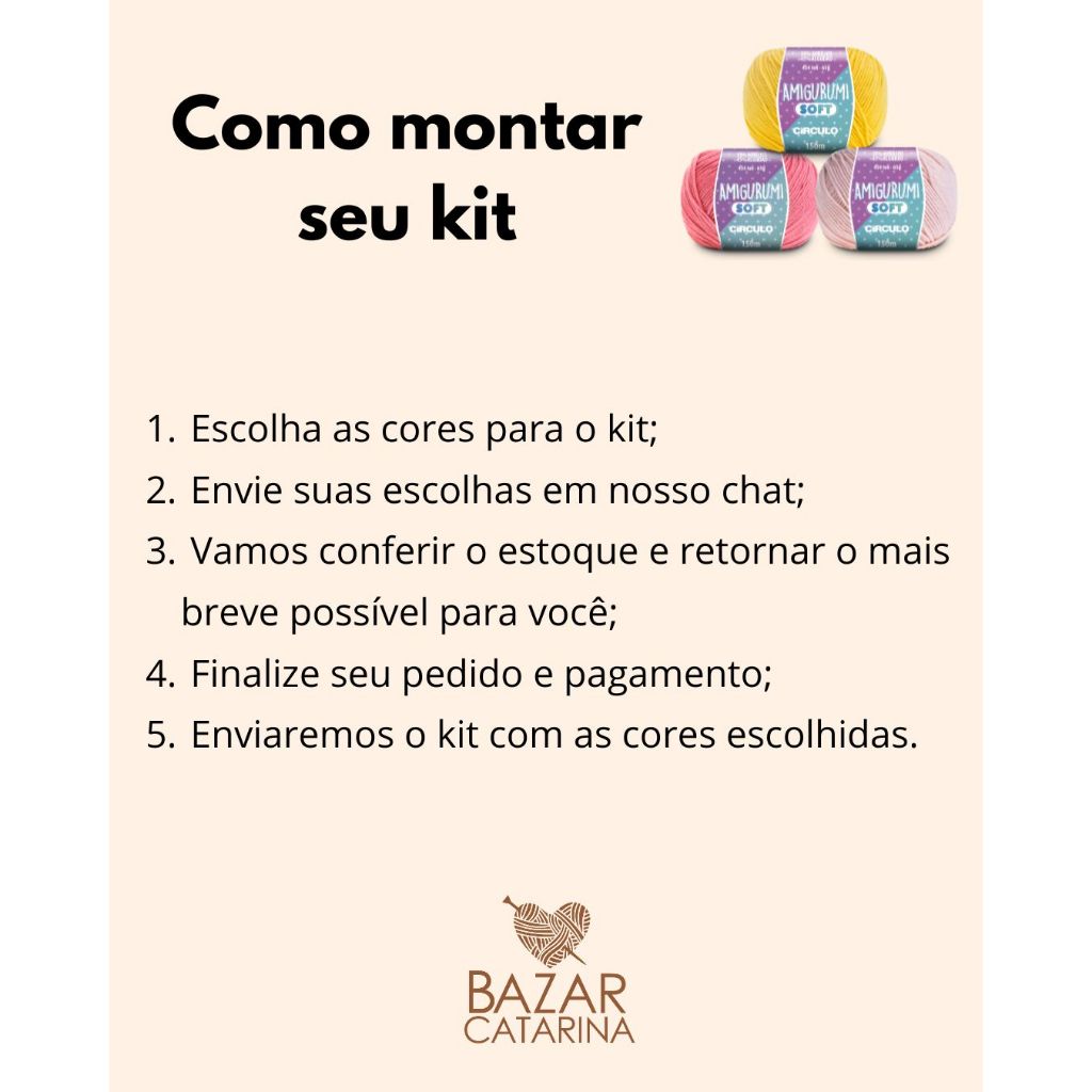 Fio Amigurumi SOFT kit com 4 unidades linha para crochê da Círculo — imagem 2 de 2