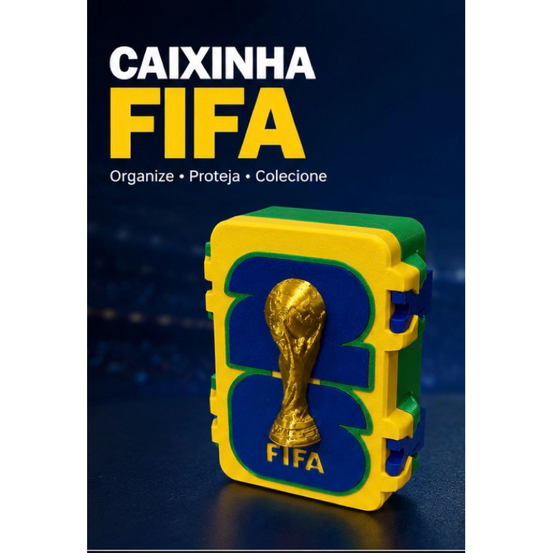 Kit Caixa Porta Figurinhas Copa do Mundo FIFA 2026