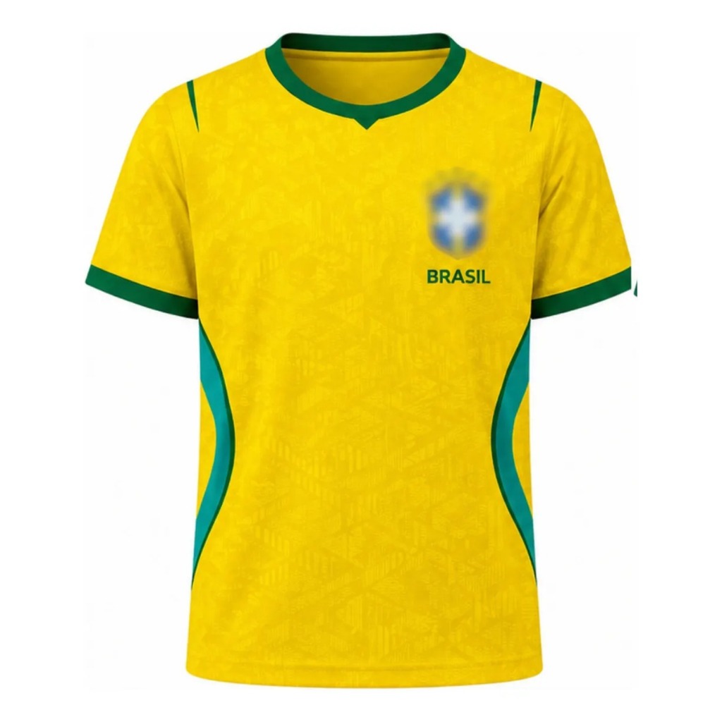 Camiseta Brasil Infantil Masculina Torcedor Dry FIt Uv50+