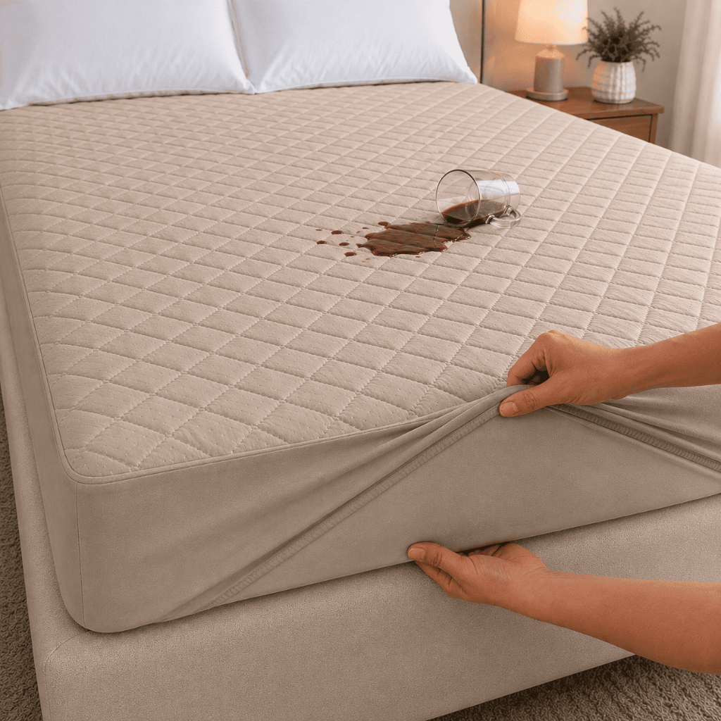 Protetor de Colchão Queen 100% Impermeável Matelado com Elástico Tipo Lençol Não Faz Barulho Toque Macio