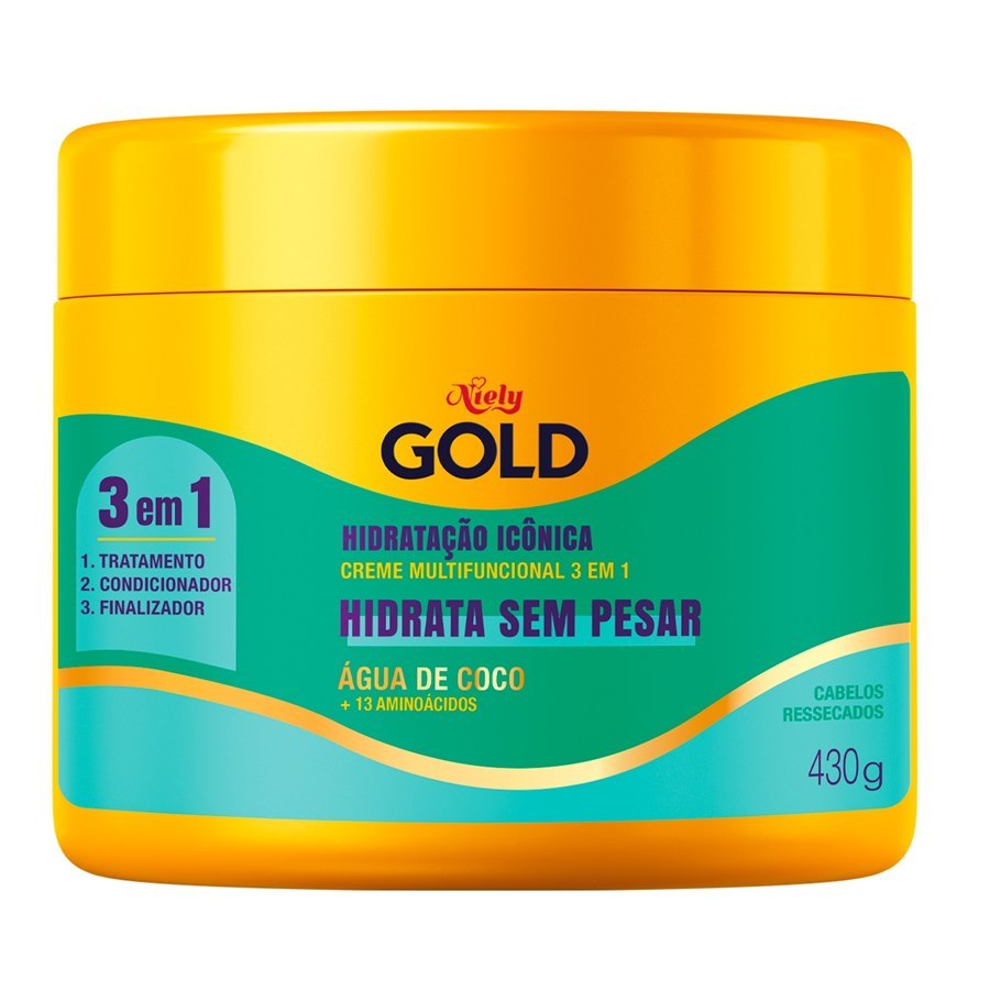 Máscara Capilar Niely Hidratante Água De Coco 430g