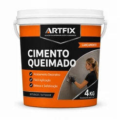 Efeito Cimento Queimado para PAREDES E PISOS 4 KG - chão - paredes - pisos - interno e externo