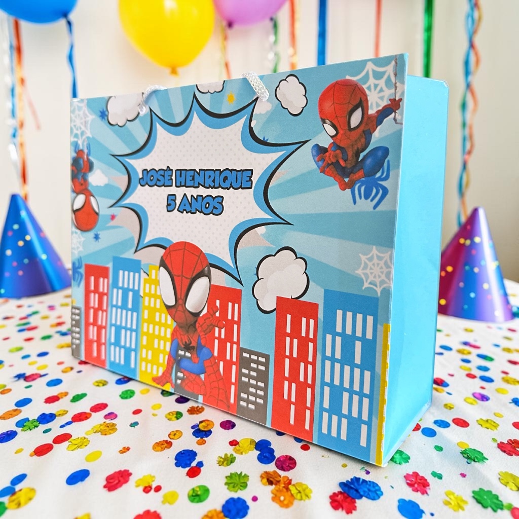 SACOLINHA HOMEM ARANHA Personalizado | Sacolinha | Lembrancinha | Mimos | Aniversário