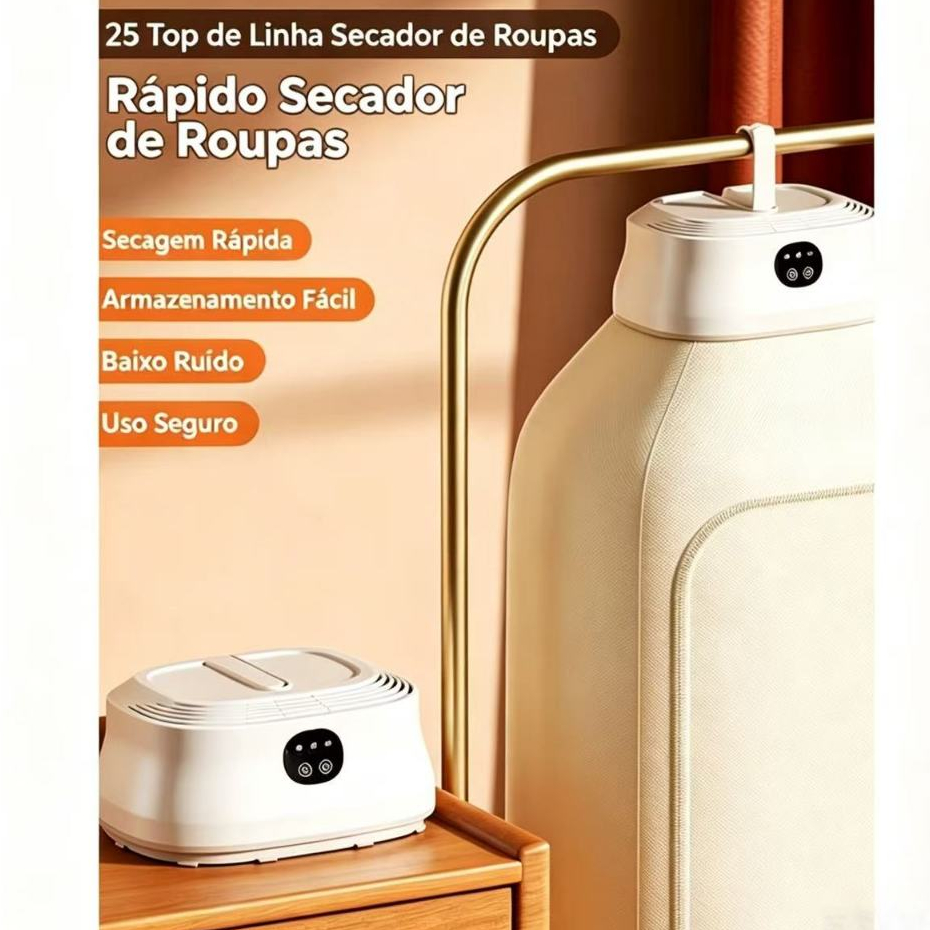 Secador Roupas Portátil Eletrico Secador Suspenso Cortina