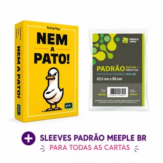 Kit Nem A Pato Jogo De Cartas Grok + Sleeves Padrão MeepleBR