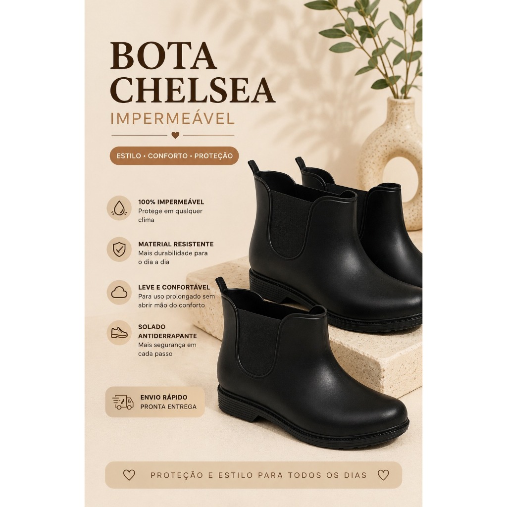 Galocha Bota Enfermagem  Bota Limpeza Feminina Cano Curto Impermeável Bota de Chuva Moderna