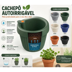 Mixx Nova Vaso Plantas Autoirrigável Antidengue Flores Hortas Cachepô Jardinagem