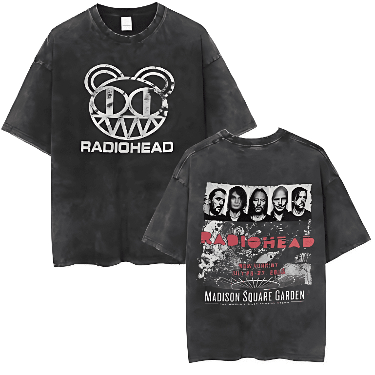 Camiseta Unissex Radiohead Madson Square Garden Camisa 100% Algodão Adulto/Infantil Tecido Confortável