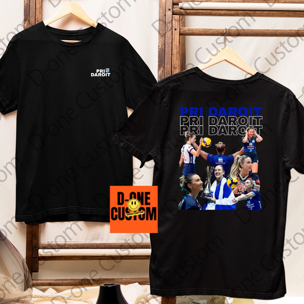 Camisa Camiseta Unissex Pri Daroit Colorido Estampado Estilo Urbano Azul Time Osasco
